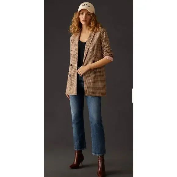 Scotch & Soda Tailored Double-Breasted Checked Blazer